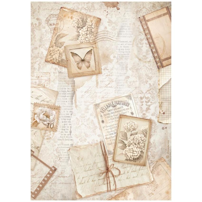 Stamperia - Decopatch Papier "Postcards" Decoupage A4 - 6 Bogen  