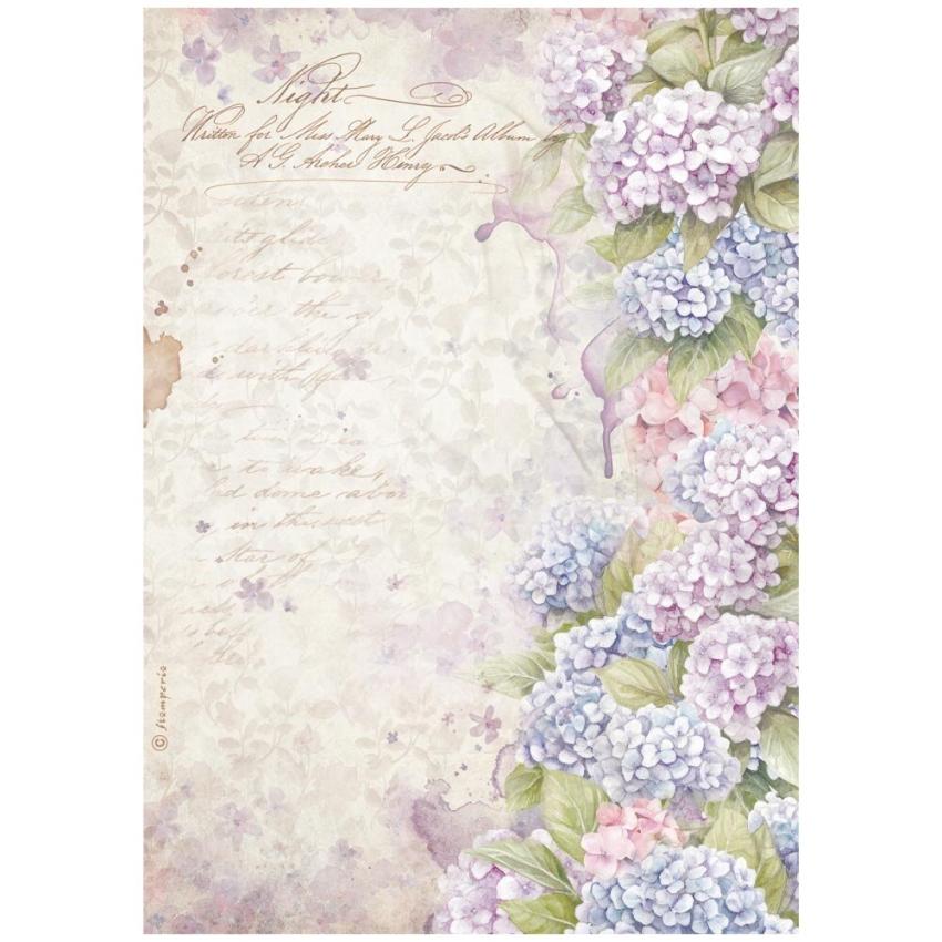 Stamperia - Decopatch Papier "Hydrangea" Decoupage A4 - 6 Bogen  