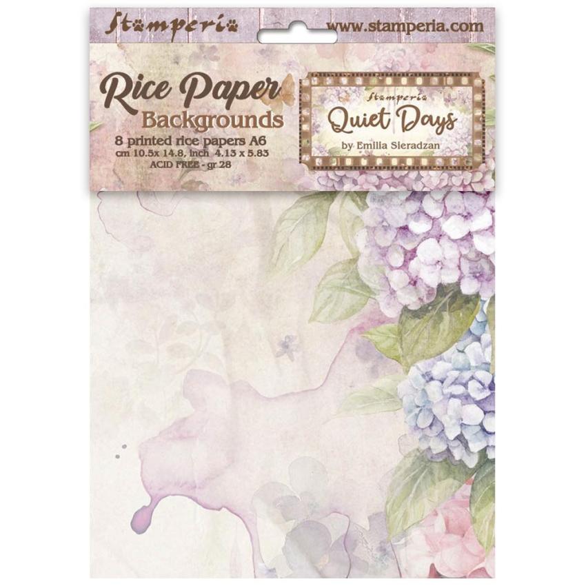 Stamperia - Decopatch Papier "Backgrounds" Decoupage A6 - 8 Bogen  