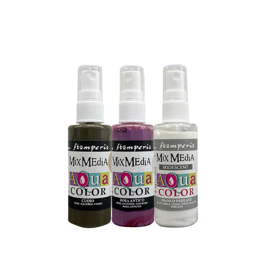 Stamperia - Aquarellfarbe "Quiet Days" Aquacolor Paint Kit 3x60ml