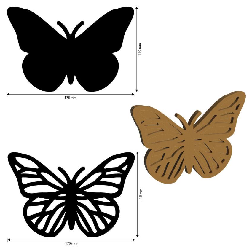 Stamperia - Holzteile "Butterfly" MDF Crafty Shapes Blanks