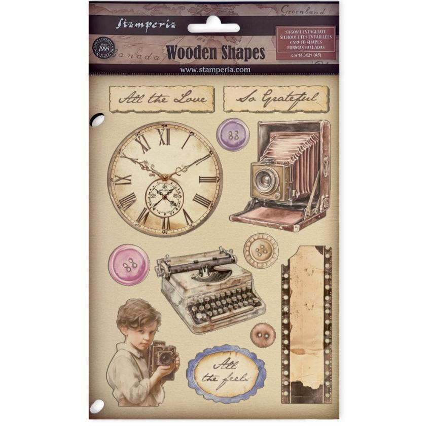 Stamperia - Holzteile A5 "Quiet Days" Wooden Shapes