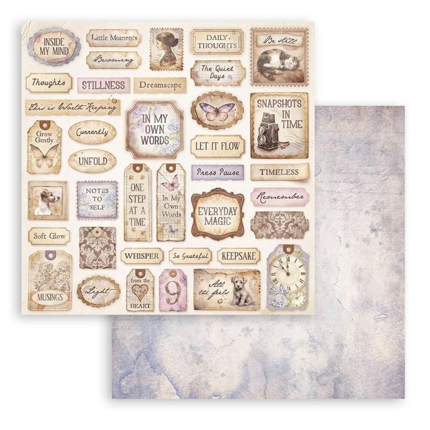 Stamperia - Designpapier "Quiet Days" Paper Pack 8x8 Inch - 10 Bogen