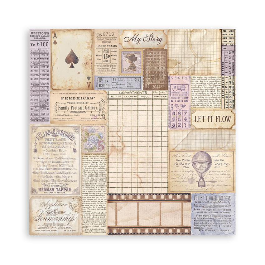 Stamperia - Designpapier "Quiet Days" Maxi Paper Pack 8x8 Inch - 22 Bogen