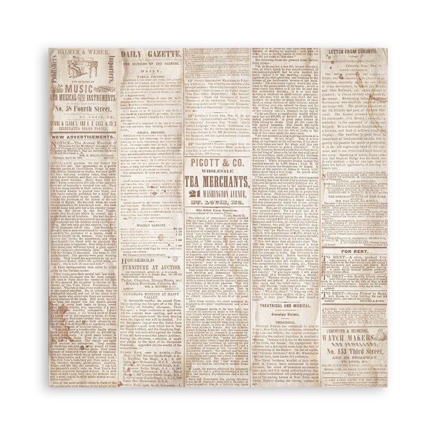 Stamperia - Designpapier "Quiet Days" Maxi Paper Pack 8x8 Inch - 22 Bogen