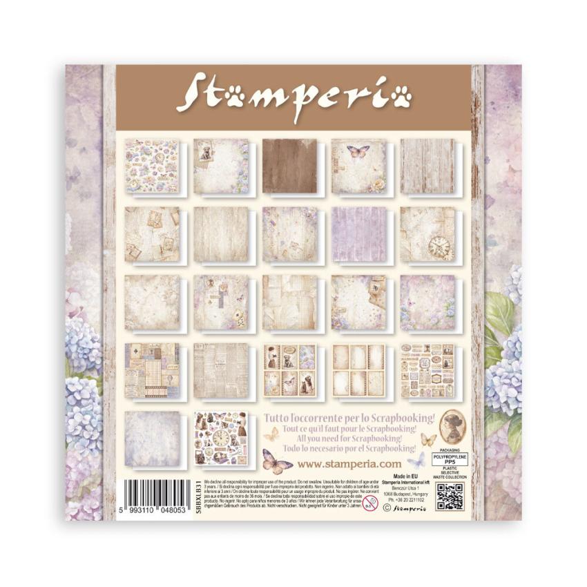 Stamperia - Designpapier "Quiet Days" Maxi Paper Pack 12x12 Inch - 22 Bogen