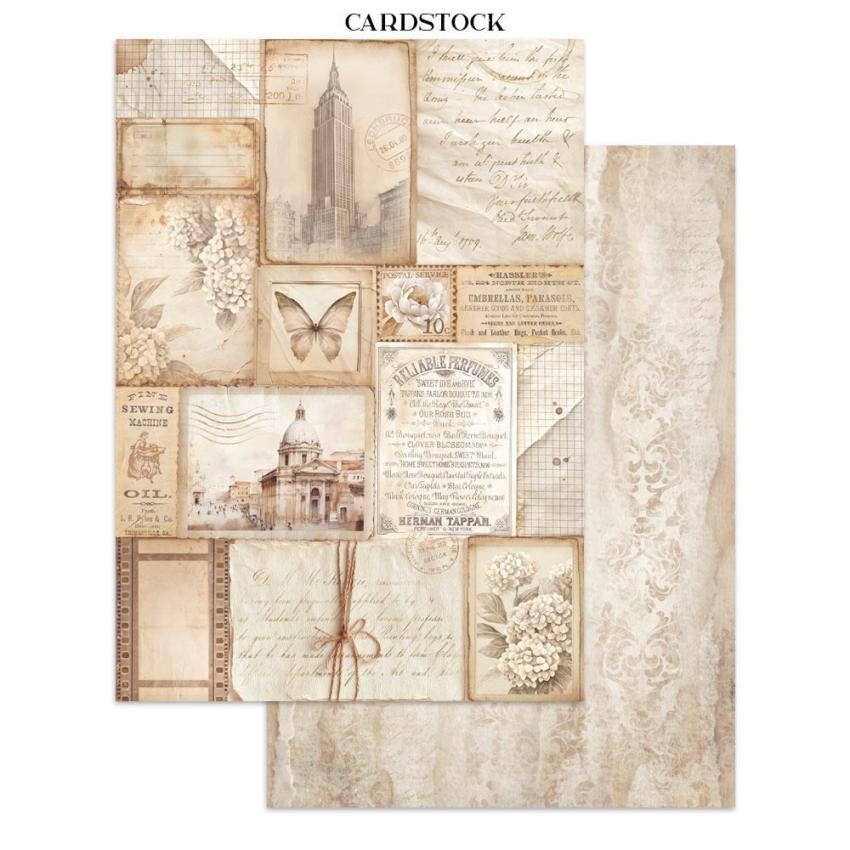 Stamperia - Papier, Aufkleber & Stanzteile "Quiet Days" Junk Journal Backgrounds,Stickers,Cut-Outs