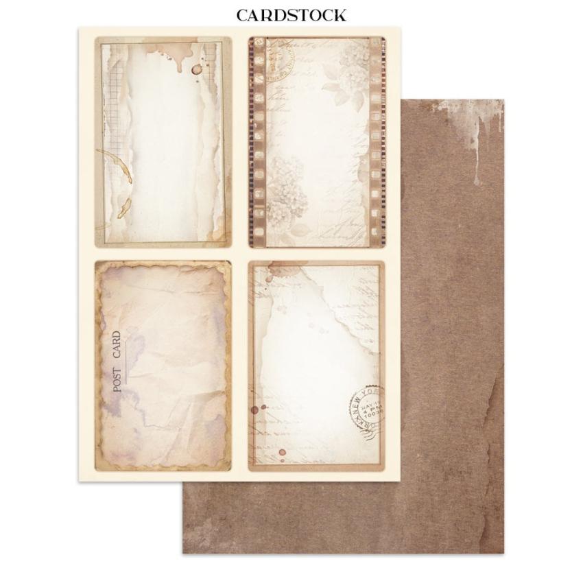 Stamperia - Papier, Aufkleber & Stanzteile "Quiet Days" Junk Journal Backgrounds,Stickers,Cut-Outs