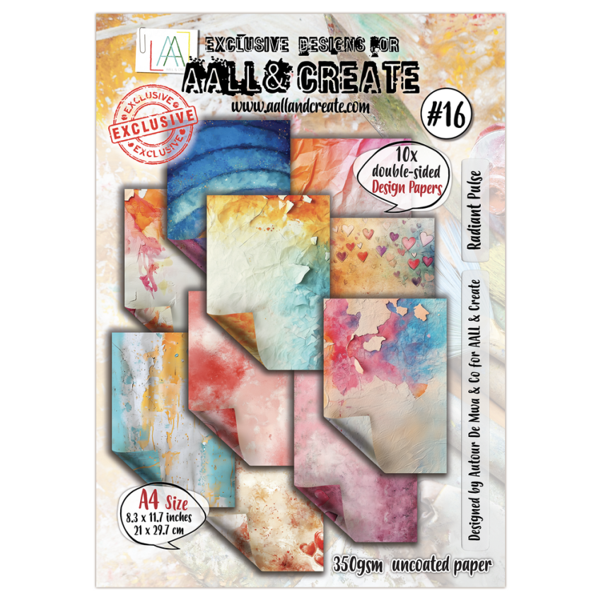 AALL and Create - Designpapier "Radiant Pulse" Paper Pack A4 - 10 Bogen