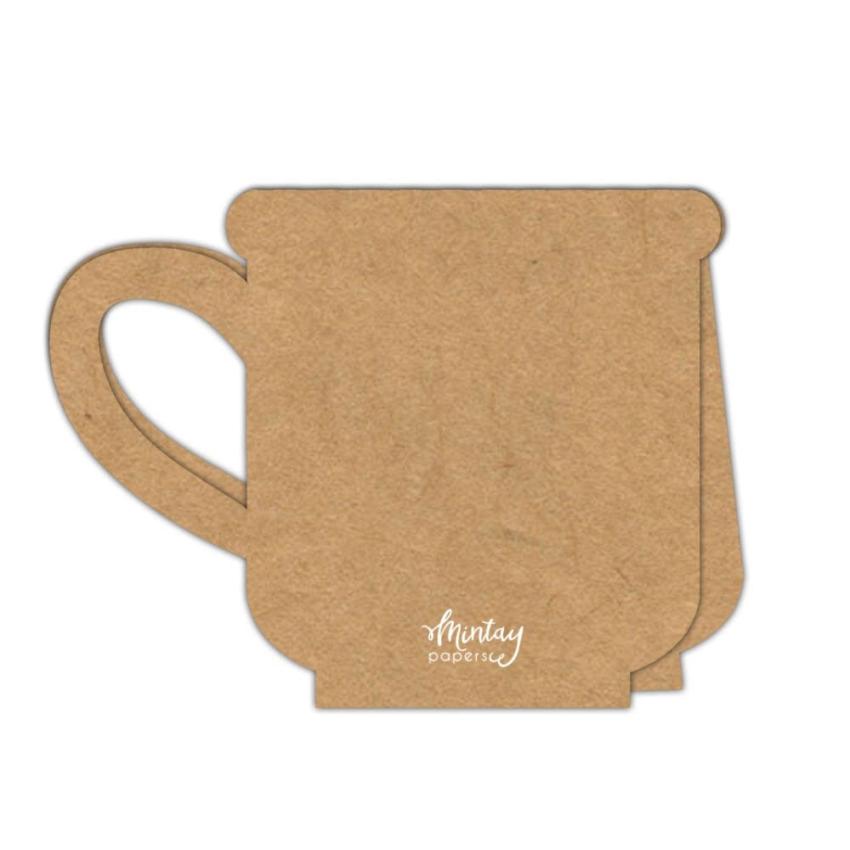 Mintay Papers - Kartenbasis "Mug" Card Base Kraft 16,5x13cm - 5 Stück