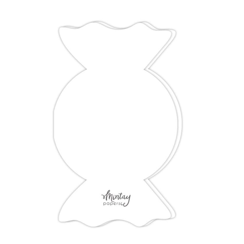 Mintay Papers - Kartenbasis "Candy" Card Base White 12,5x20,5cm - 5 Stück