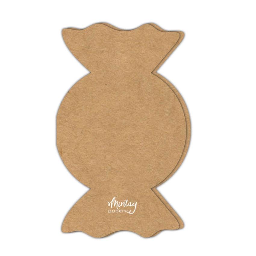 Mintay Papers - Kartenbasis "Candy" Card Base Kraft 12,5x20,5cm - 5 Stück