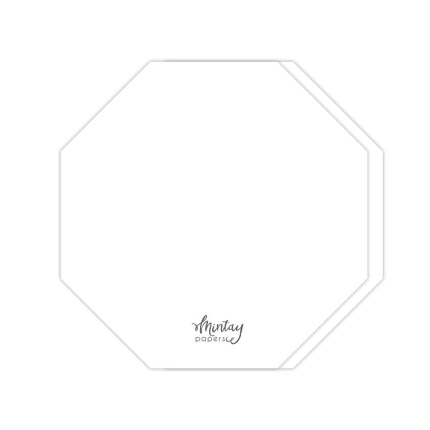 Mintay Papers - Kartenbasis "Octagon" Card Base White 15x15cm - 5 Stück