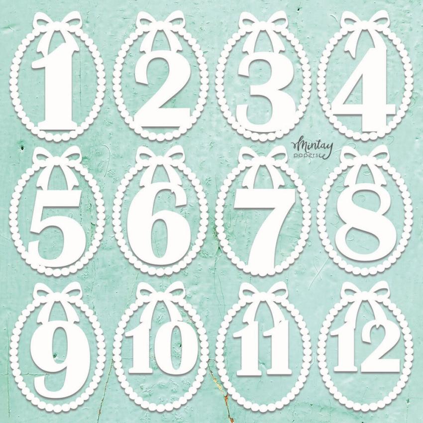 Mintay Papers - Stanzteile "Baby Milestones" Chipboard - Chippies Decor 12x12 Inch