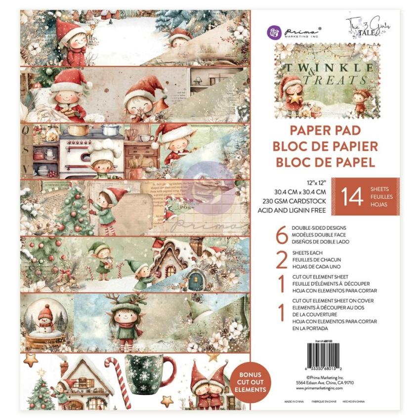 Prima Marketing - Designpapier "Twinkle & Treats" Paper Pack 12x12 Inch - 14 Bogen