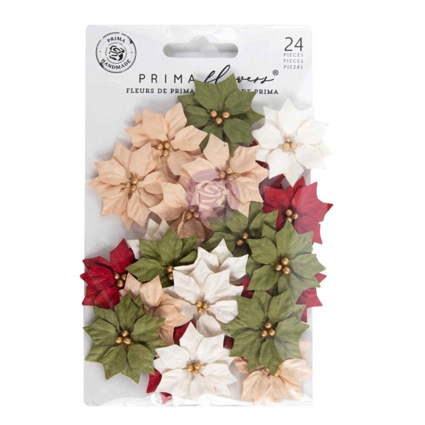 Prima Marketing - Papier Blumen "Twinkle & Treats" Flowers Holiday Blooms 