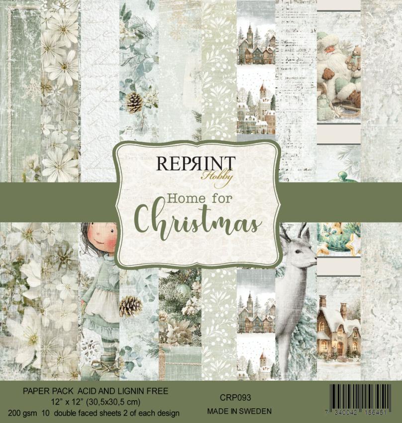 Reprint - Designpapier "Home For Christmas" Paper Pack 12x12 Inch - 10 Bogen