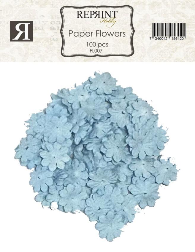 Reprint - Papier Blumen "Blue" Paper Flowers