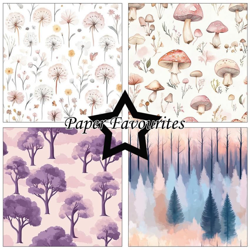Paper Favourites - Designpapier "Woodland Fairy" Paper Pack 6x6 Inch - 24 Bogen