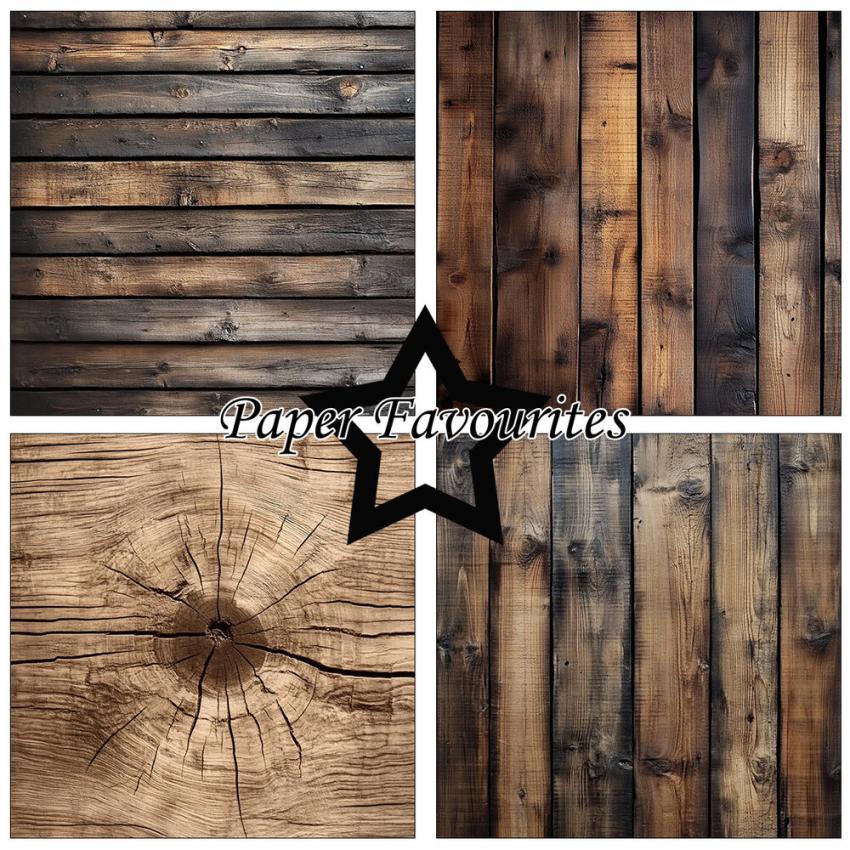 Paper Favourites - Designpapier "Wood" Paper Pack 12x12 Inch 8 Bogen