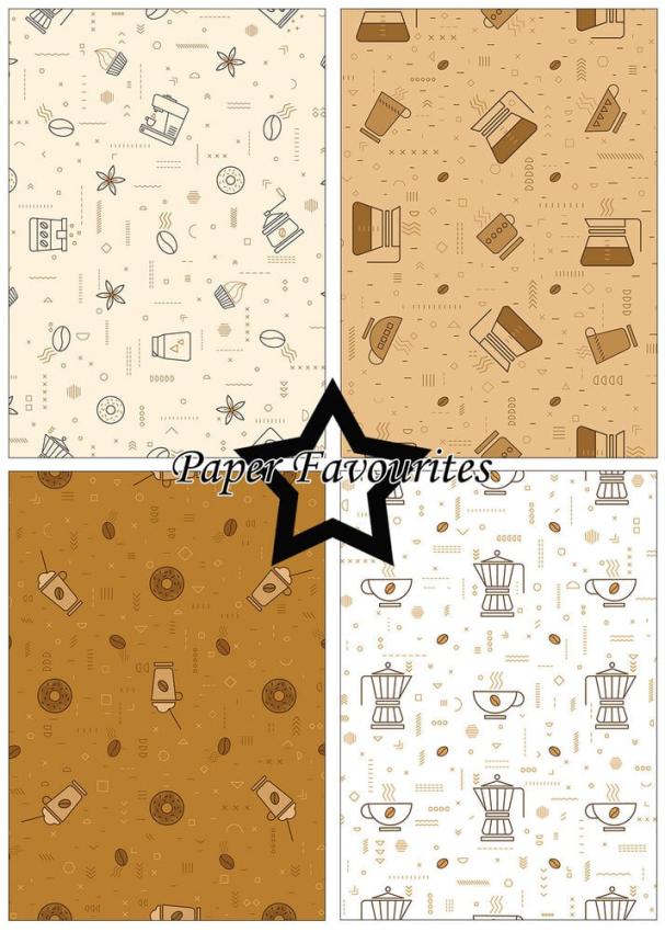 Paper Favourites - Designpapier "Coffee" Paper Pack A5 - 24 Bogen