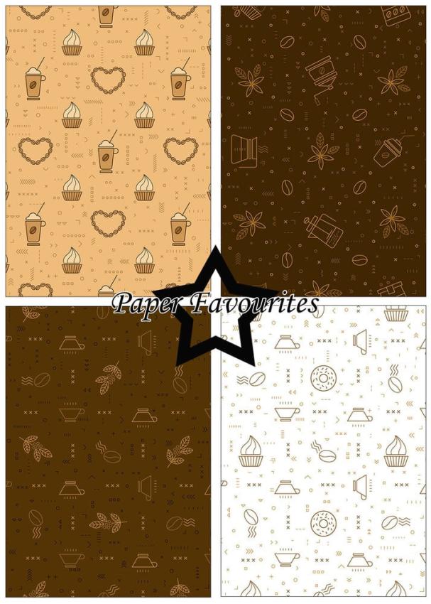 Paper Favourites - Designpapier "Coffee" Paper Pack A5 - 24 Bogen