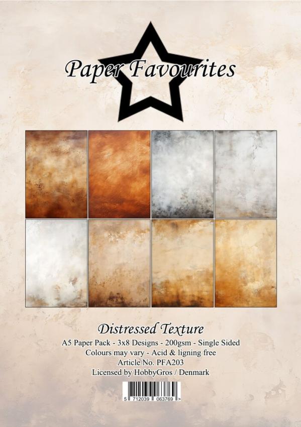 Paper Favourites - Designpapier "Distressed Texture" Paper Pack A5 - 24 Bogen