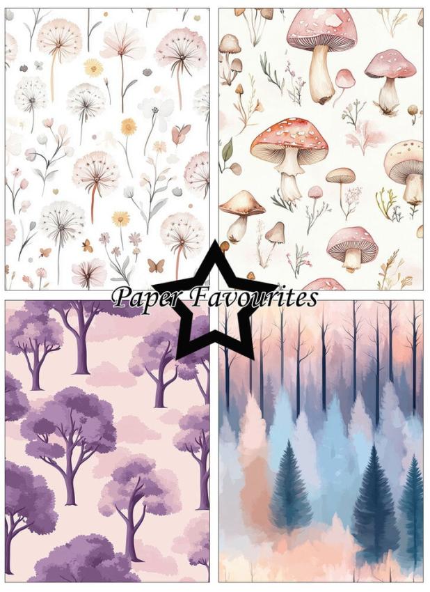 Paper Favourites - Designpapier "Woodland Fairy" Paper Pack A6 - 24 Bogen