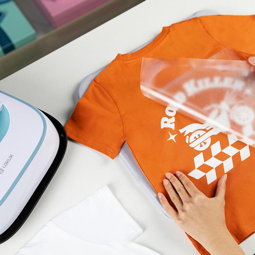 LOKLiK - Easy Heat Press Transferpresse Jeansblau