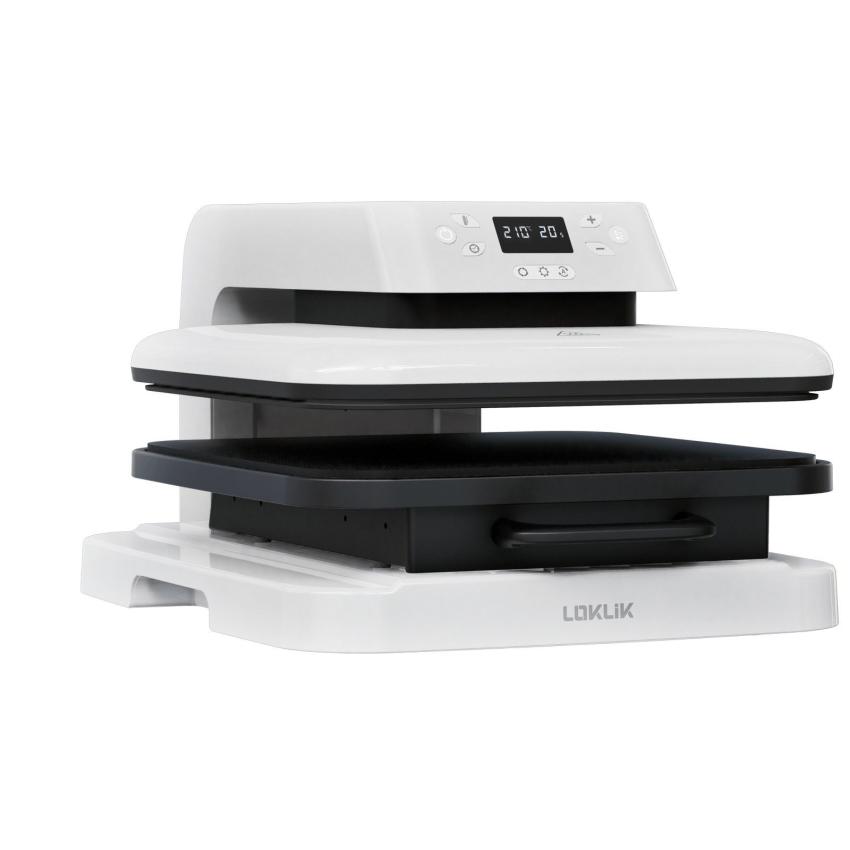 LOKLiK - Auto Heat Press Transferpresse Weiß