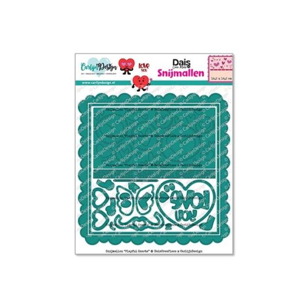 Carlijn Design - Stanzschablone "Playful Hearts" Dies 