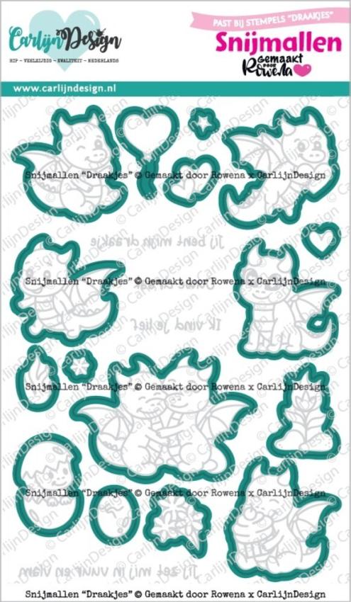 Carlijn Design - Stanzschablone "Draakjes " Dies