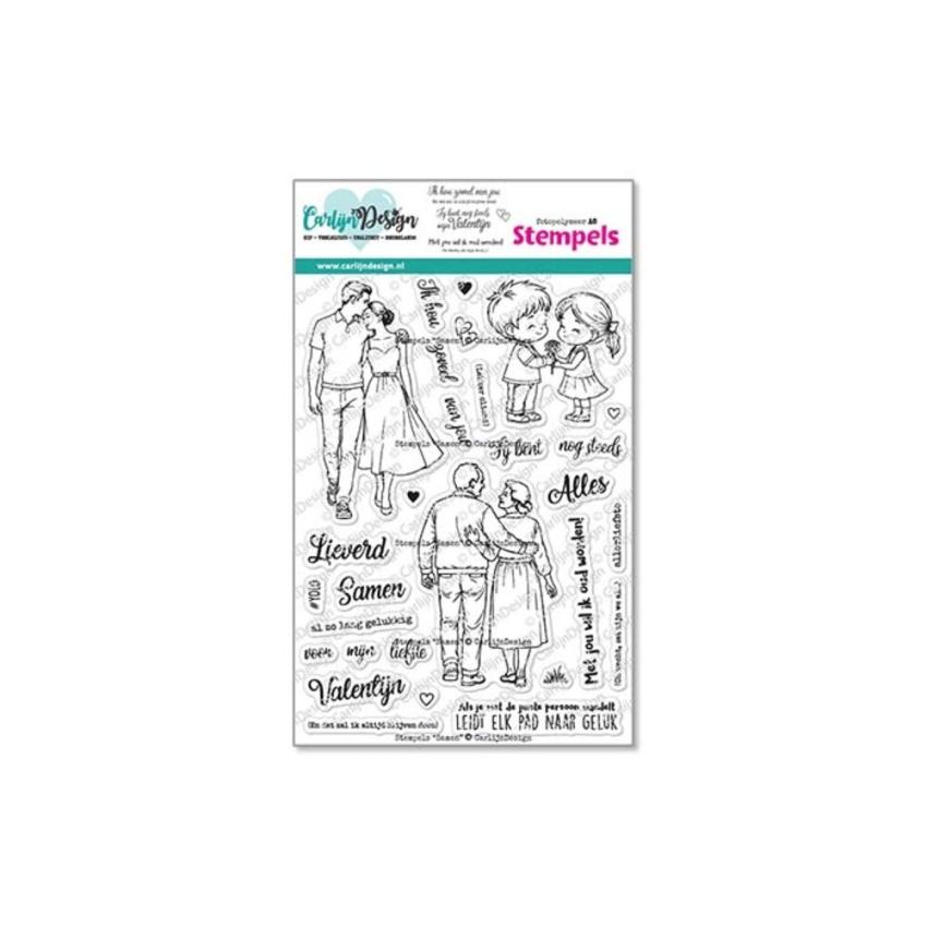 Carlijn Design - Stempelset "Samen " Clear Stamps