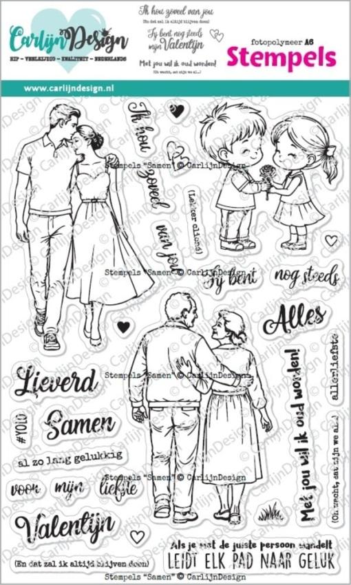Carlijn Design - Stempelset "Samen " Clear Stamps
