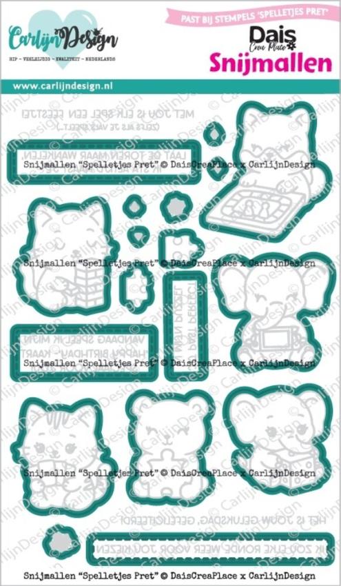 Carlijn Design - Stanzschablone "Spelletjes Pret " Dies