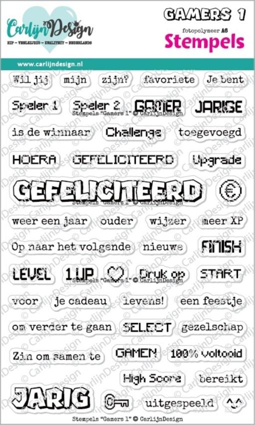 Carlijn Design - Stempelset "Gamers 1 " Clear Stamps