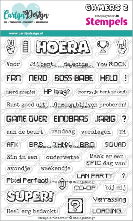 Carlijn Design - Stempelset "Gamers 2" Clear Stamps