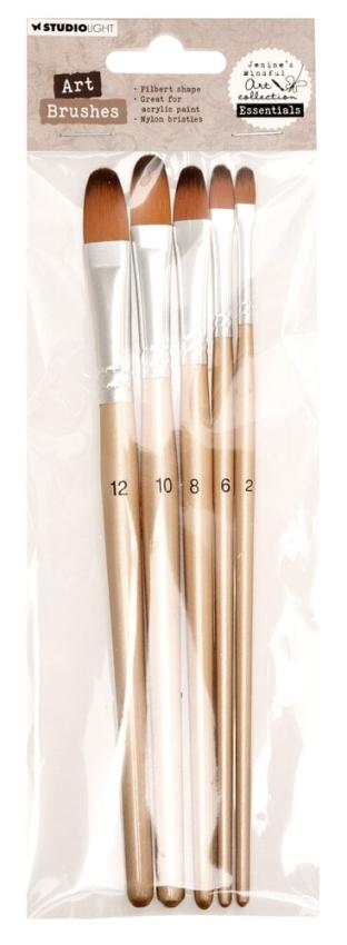 Studio Light - Pinsel "Art Brushes Filbert Shape (Sizes: 2,6,8,10,12) 5 Stück"