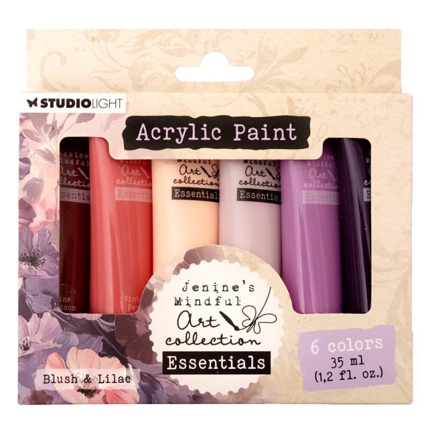 Studio Light - Acrylfarbe "Blush & Lilac" Acrylic Paint Set 6x35ml Design by Jenines Mindful Art