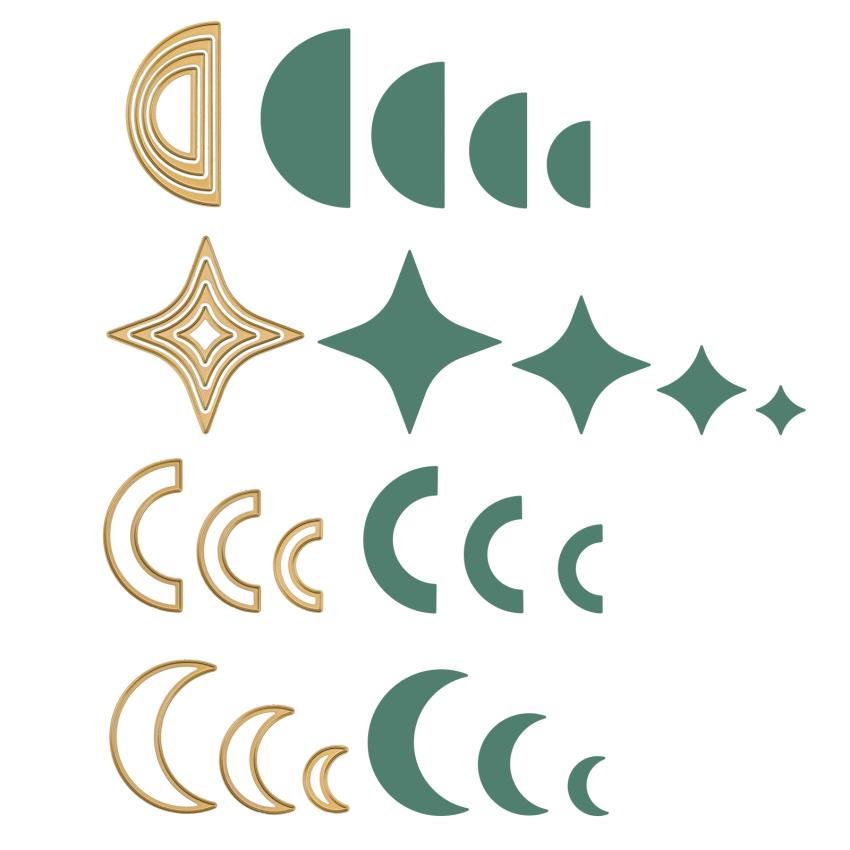 Vaessen Creative - Stanzschablone "Grundformen 2" Dies