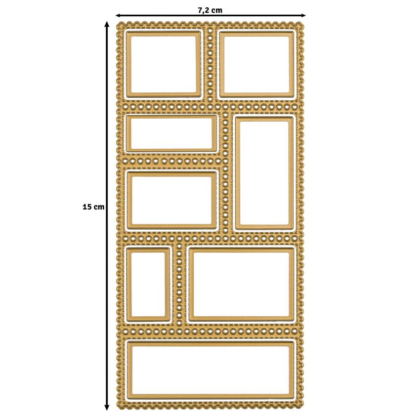 Vaessen Creative - Stanzschablone "Briefmarken" Dies