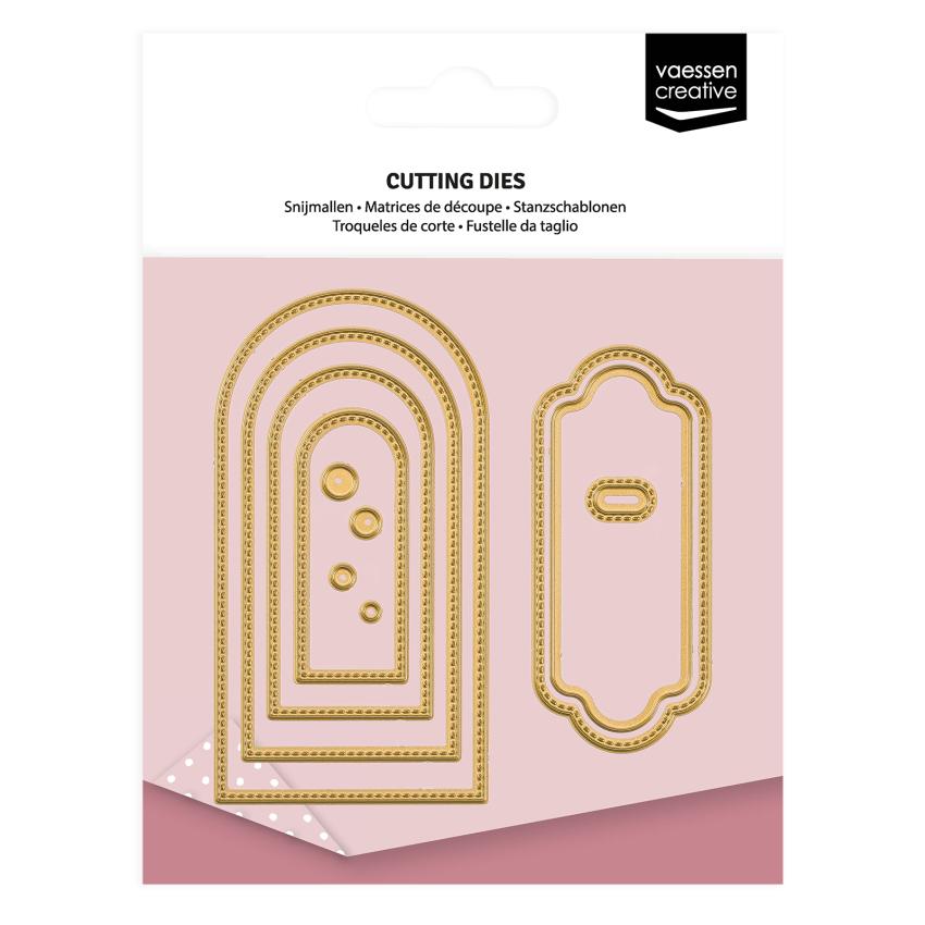 Vaessen Creative - Stanzschablone "Runde Banner & Etiketten" Dies