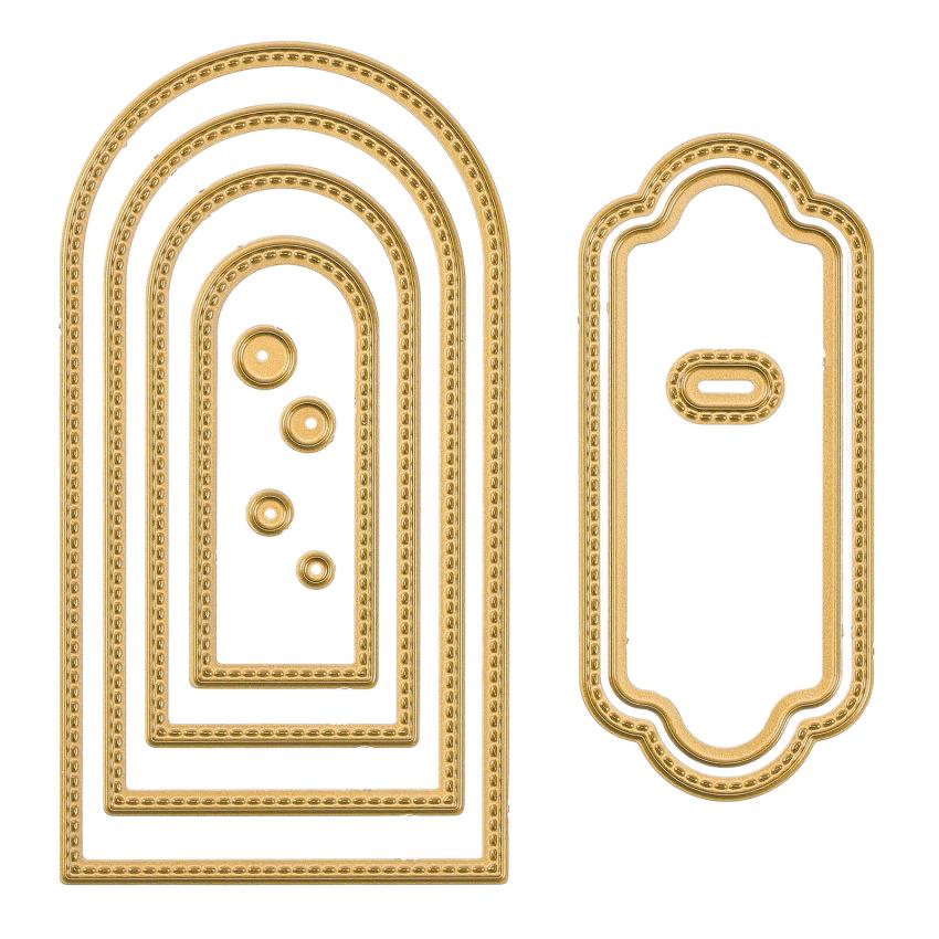 Vaessen Creative - Stanzschablone "Runde Banner & Etiketten" Dies