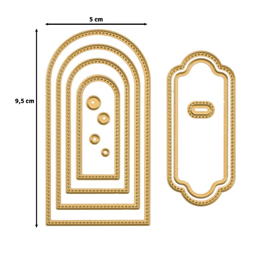 Vaessen Creative - Stanzschablone "Runde Banner & Etiketten" Dies