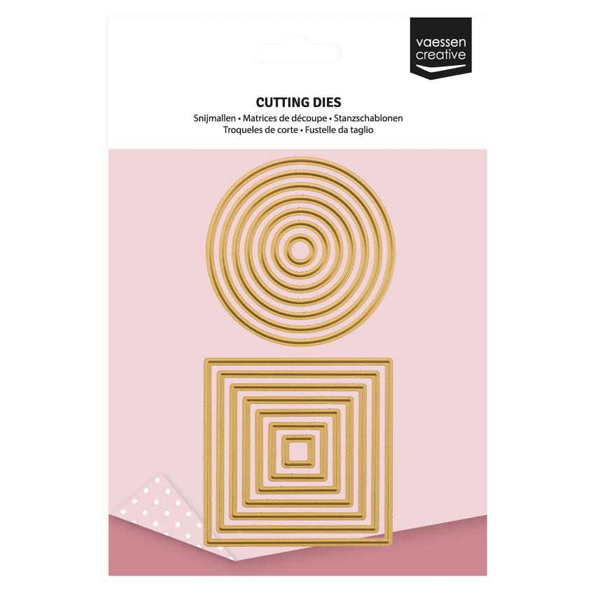 Vaessen Creative - Stanzschablone "Kreise & Quadrate" Dies