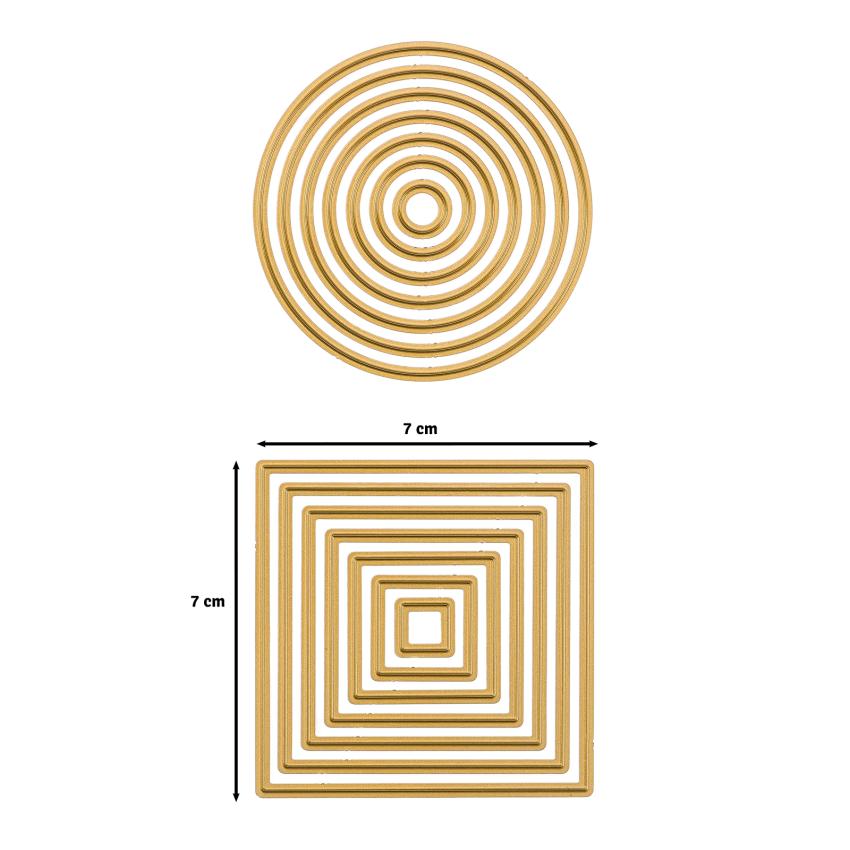 Vaessen Creative - Stanzschablone "Kreise & Quadrate" Dies