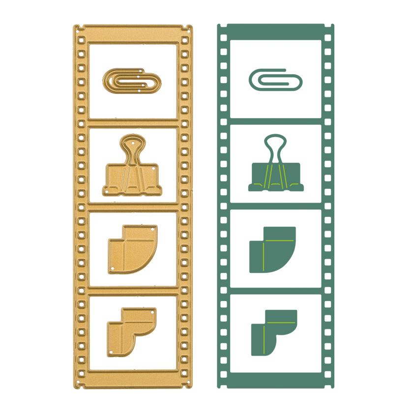 Vaessen Creative - Stanzschablone "Vintage-Filmstreifen" Dies