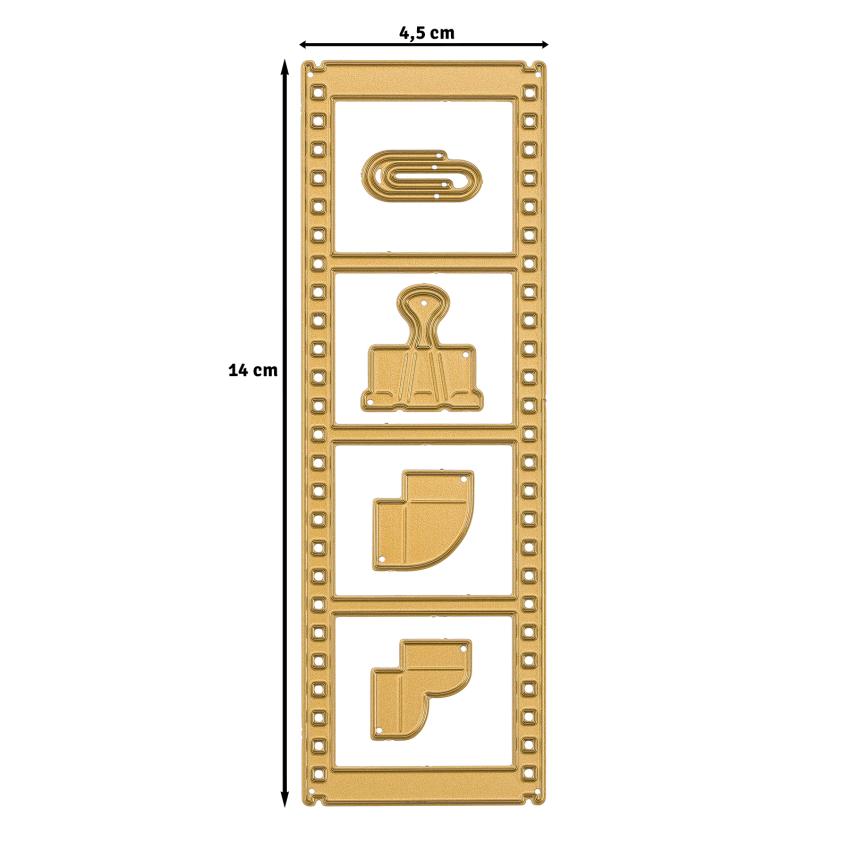 Vaessen Creative - Stanzschablone "Vintage-Filmstreifen" Dies