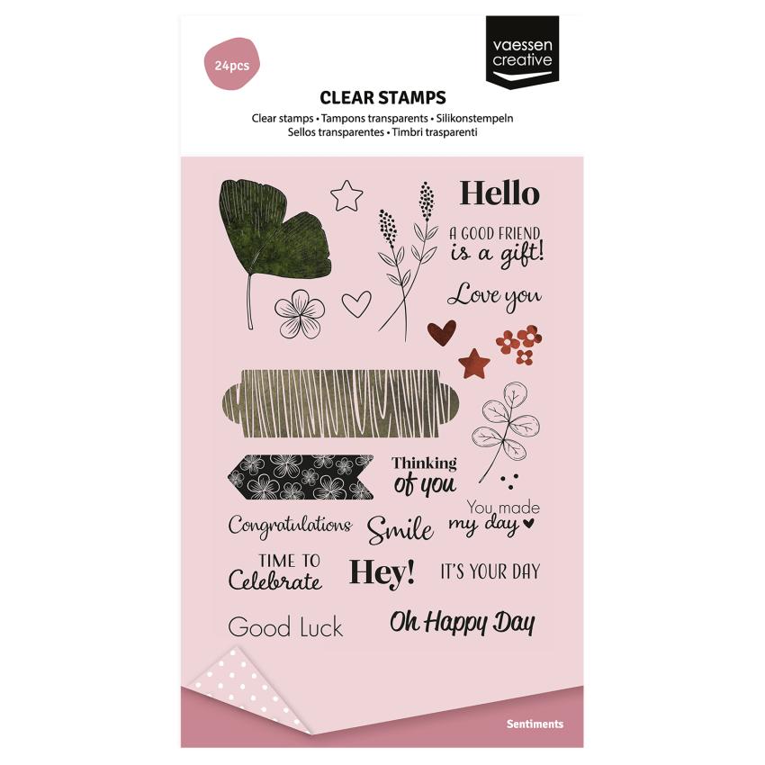 Vaessen Creative - Stempelset "Sentiments" Clear Stamps