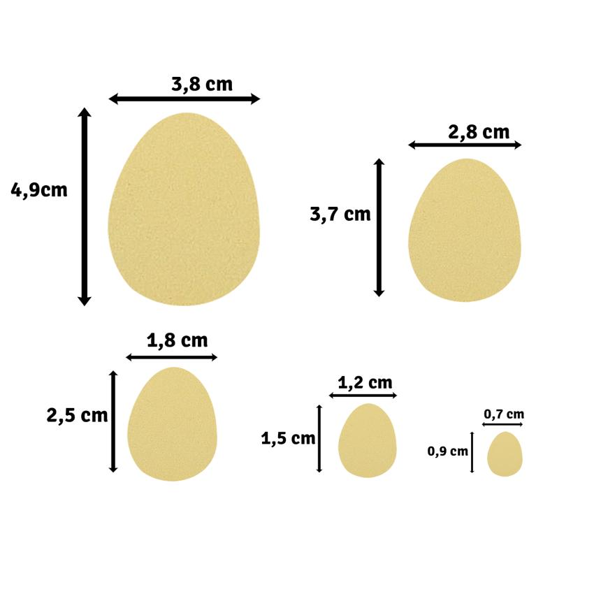 Vaessen Creative - 5 Motivstanzer "Ei"